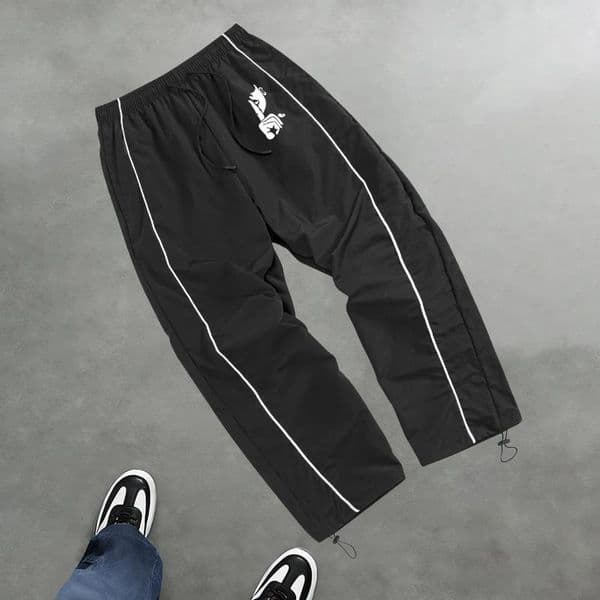 Men's Pants Hand Gesture Print Casual Trousers Comfortable Stylish Drawstring Suitable For Everyday Commute And All Seasons