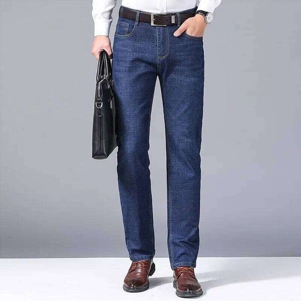 2026New Men Fashion Straight Jeans Mens Stretch Slim Fit Pants Comfortable Soft Business Denim Trousers Male Brand Clothing 26H0506