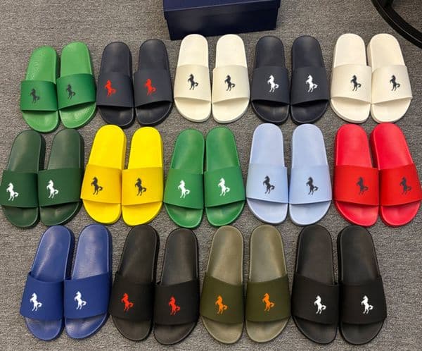 Designer Men Slippers Letter Print Slides Wide Strap Sandals Waterproof Summer Pool Street Daily Casual Shoes 1113