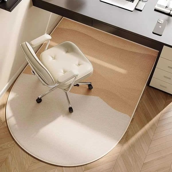 VIKAMA Office Chair Floor Mat Bedroom Arched Dressing Table Carpet Anti-Slip And Anti-Stain Study Floor Mat Home DecorationT260507