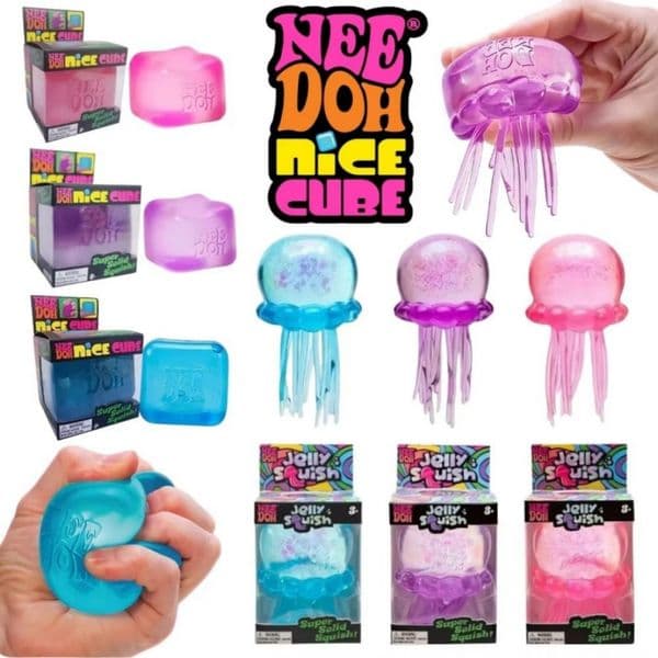 Needoh Ripple Ice Cube Fuzz Ball Toy Ice Cube Fidget Toys Squeeze Toy Anti-stress Sensory Toy Pinch Kids Adults