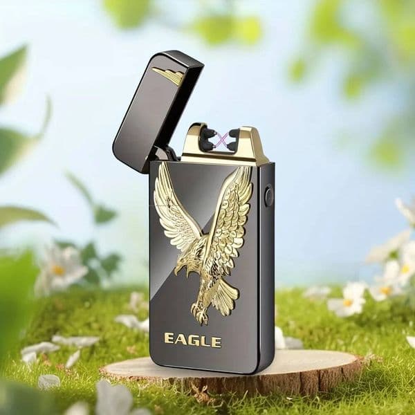 3D Sculpture USB Rechargeable Windproof Electronic Camping BBQ Candle Arc Flameless Metal Lighter Smoke Accessories