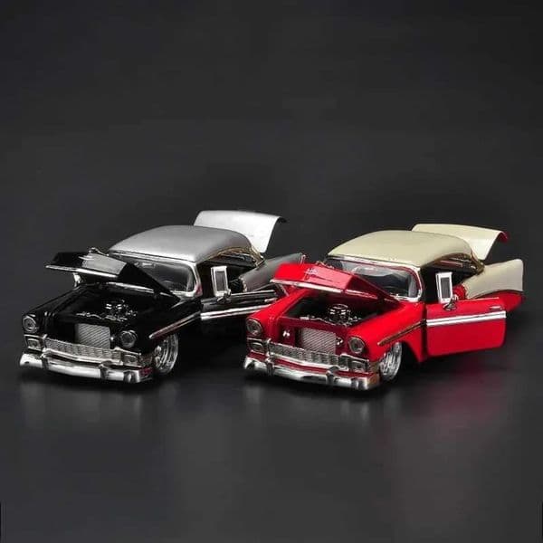 Plane Cars 1 24 1956 BEL AIR High Simulation slot car Diecast Metal CHEVY Alloy Model Car Gift Collection Car Track