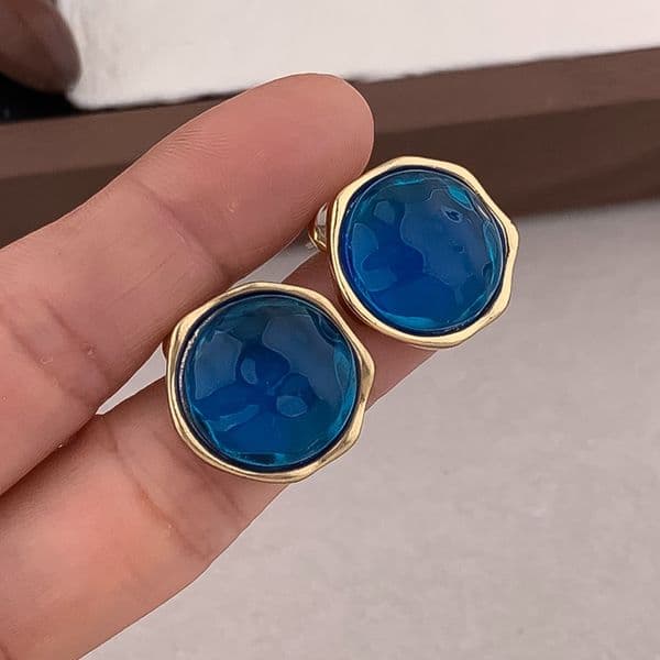 Earrings Women 18K Gold Silver Plated Earring Vintage Glass Hoop Earrings Luxury Jewlery Designer for Women Elegant Timeless Free Shipping Buy One Get One