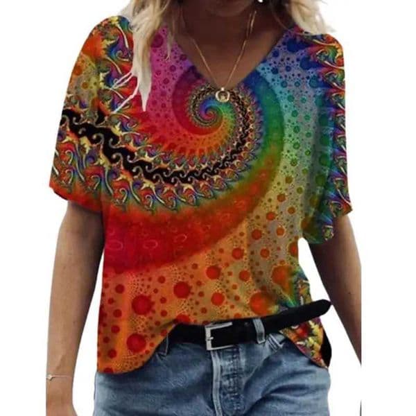 Oversized Women Tshirt Summer Fashion Drawn Printed Casual Short Slve Top Pullover Comfortable Plus Size T Trendy Outfit L260507