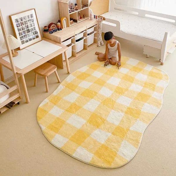 VIKAMA Modern Simple Special-Shaped Carpet Living Room Sofa Coffee Table Cushion Childrens Bedroom Soft Carpet Home DecorT260507