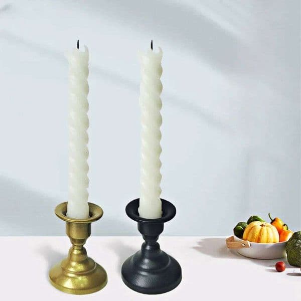 2 -headed Candle Holder Retro Metal Home Wedding Stand Wax Silicone Mold Art Decor Tool Festival Aromatic DIY Gift Container 26Y0508