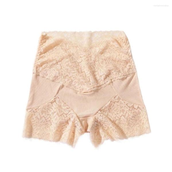 Women's Panties Slimming Transparent Lace Safety Pants Mesh Flower High Waist Seamless Shorts Underwear Lingerie Ladies Leggings Summer