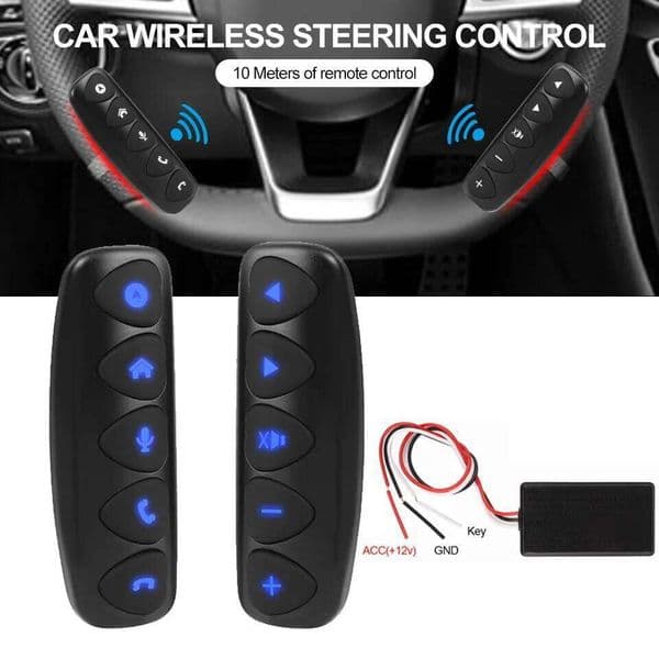1Pair Wireless Car Steering Wheel Button 10 keys For Radio DVD GPS Multimedia Navigation Head Unit Remote Control