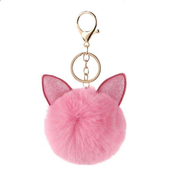 Plush New Rabbit Ear Ethnic Ball Car Keychain Pendant Unisex Bag Decoration Spring Gift S260506