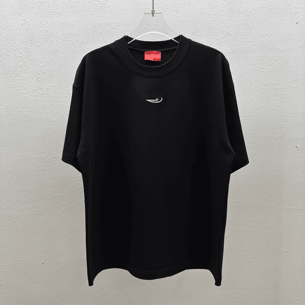 Men's T Shirts High Street Style Oversized T-Shirt Short Sleeve Crew Neck Cotton Tee With Embroidered For Streetwear And Casual Daily
