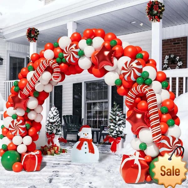 Luxury Designer Decor Red room Green Balloon Garland Arch Kit Merry Christmas Decorations For Home 2023 Cristmas Navidad Xmas New Year 2024 10
