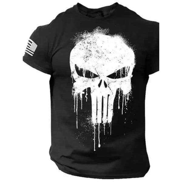 2026New Summer Vintage Men's T Shirt 3D Skull Tees Casual Short Sleeve Pullover Oversized Man Clothing Outdoor O Neck T-Shirt 26H0507