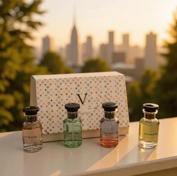 4pcs Unisex Eau de Parfum Set Fresh Floral Woody Fragrance Kit for Men Women Body Fragrance Spray Set