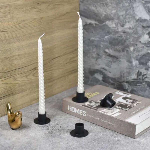 Ins Style Metal Candle Holders Simple Iron Black Wedding Decoration Bar Party Living Room Home Decor Festival Candlestick 26W0507