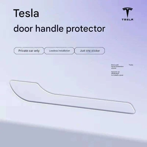 1 Set Suitable for Tesla Updated Model 3Y Door Handle Film, Scratch Resistant TPU Transparent Protective Film