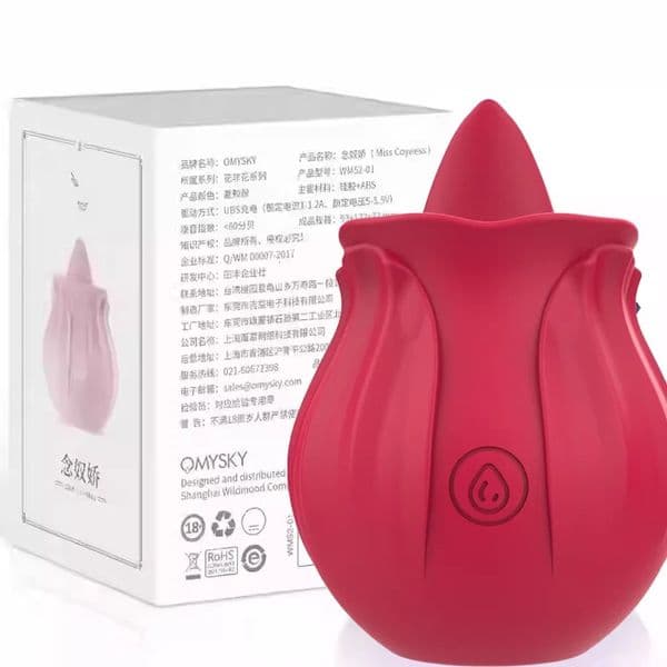 Rose Tongue Licking Oral Sucking Vibrator for Women Clit Stimulator Female Masturbation Sucker Lick Sex Toy for Women 260507