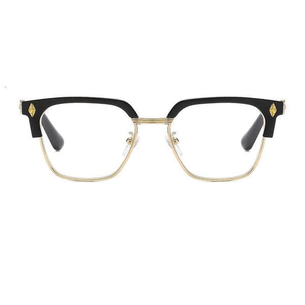 Luxury Sunglasses 2026 High-End Fashion Daily New Retro Anti-Blue Light Reading Glasses, Half-Frame Eyebrow Eyeglass Frame, Stylish Youthful, Suitable For Men A