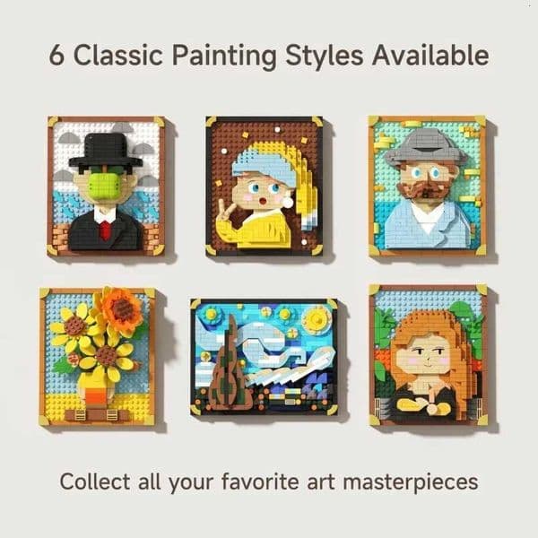 Creative Art Sle Pixel Building Blocks Frame DIY Mini Bricks Decorative Toy He Desk Ornament GiftJ260507