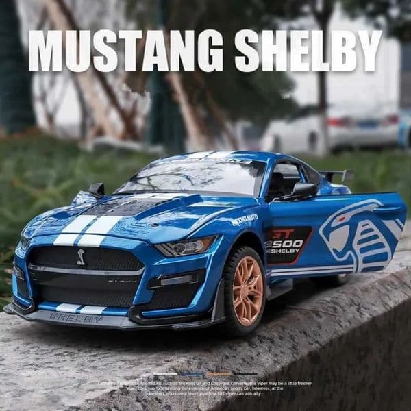 slot car Diecast Cars 1 24 Ford Mustang Shelby Gt500 Alloy Sports Diecasts Metal Toy Car Model Simulation Sound Light Collection Kids Gifts Car Trackboys girls gifts