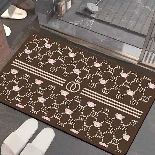 room Luxury Designer Decor Luxery VIKAMA Diatom Mud Bathroom Floor Absorbent Toilet Non-Slip Home Door Mat Small Carpet Decoration For Home 8