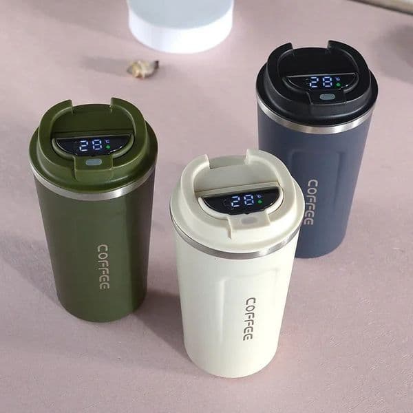 380/510ml Thermos Coffee Mug Stainless Steel Coffee Cup Temperature Display Vacuum Flask Thermal Tumbler Insulated Water Bottle 260506