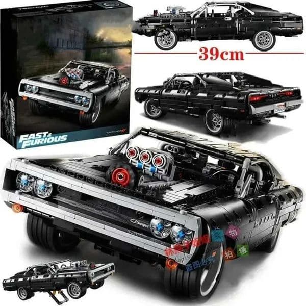 Build Block Set Model brick Kit Technical Car Dodge Racing Model Engine Building Blocks B Toys Fast Furious Vehicle Birthday Christmas Gifts For Boyfriend Blo