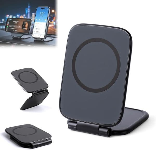Adjustable Ultra-Thin Foldable Magnetic Phone Mount - Fits Phones & Laptops High Quality