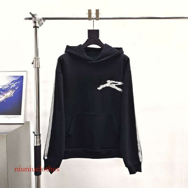 Black Printed Hoodies And Pants Cotton 2026Ss Long Sleeve Hoodie Shirt Designer Size S-Xl