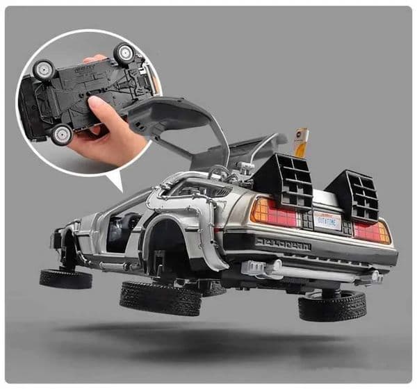 Plane WELLY 1 24 Back To The Future Time Machine Diecast Alloy Dmc-12 Delorean Metal Toy Gift Collection Car Model slot car Car Track