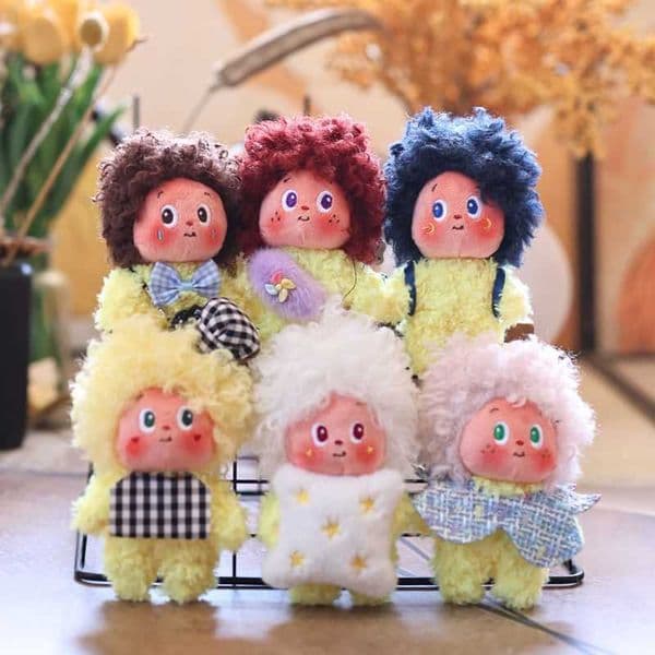 Cute and Adorable Afro-Haired Star Character Plush Toy Doll Star Man Bag Pendant Keychain Doll Toy S260506