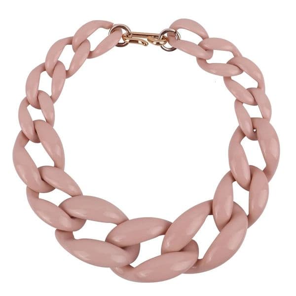 Trendy Big Acrylic Pink Choker Necklace For Women Vintage Resin Chunky Chain Collar Necklaces Pendants Jewelry Party Gifts260429