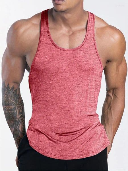 Men's Tank Tops Fitness Top Summer Training Undershirt Men Basketball Quick-dry Breathable Loose Casual Sports Vest