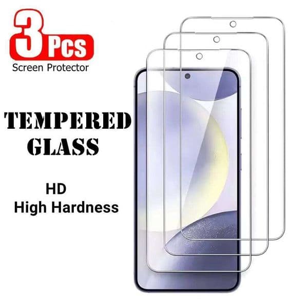 3Pcs Tempered for Galaxy A57 A37 A17 A56 A36 A16 A55 A35 A15 A54 A14 Screen Protector S23 S24 S25 FE 9H Glass Film 26L0507