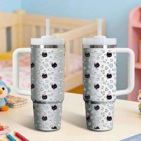 Animal texture patterns Vacuum Flasks 40oz Stainless Steel Insulated Tumbler with Handle & Straw Leakproof Travel Mug 26L0507