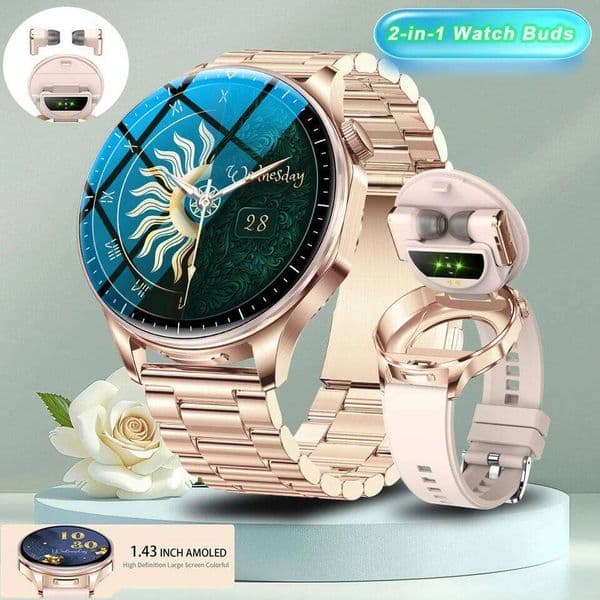 2026 new 2-In-1 TWS Headset Smart Watch 1.43" Women Men Sport Fitness motion Tracker Watches Earphone Music Smartwatch 26Y0507