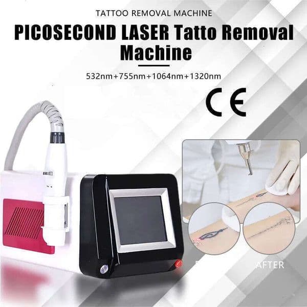 Upd Hot Sale Picosecond Laser Desktop Tattoo Remover Skin Brightening Multiwavelength Nd Yag Laser Eyebrows Eyeline Washing Beauty Instrument