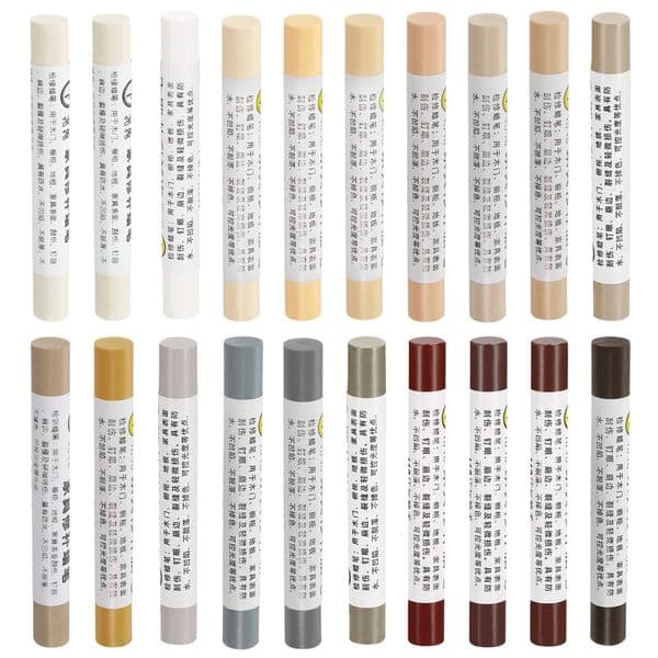 20Pcs Wood Filler Stick Furniture Repair Wax Crayons Kit Touch Up Furniture Markers for Covering Scratches Holes Wooden Floor 260508