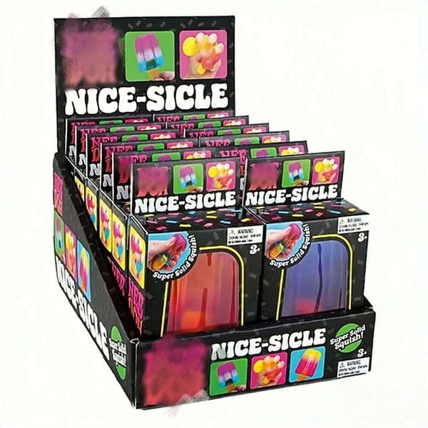 Doh Nice-Sicle Squishy Popsicle Toy Nee doh Nice Kids Adults,Slow Rising Fidget Cube Sensory for Anxiety Stress Relief