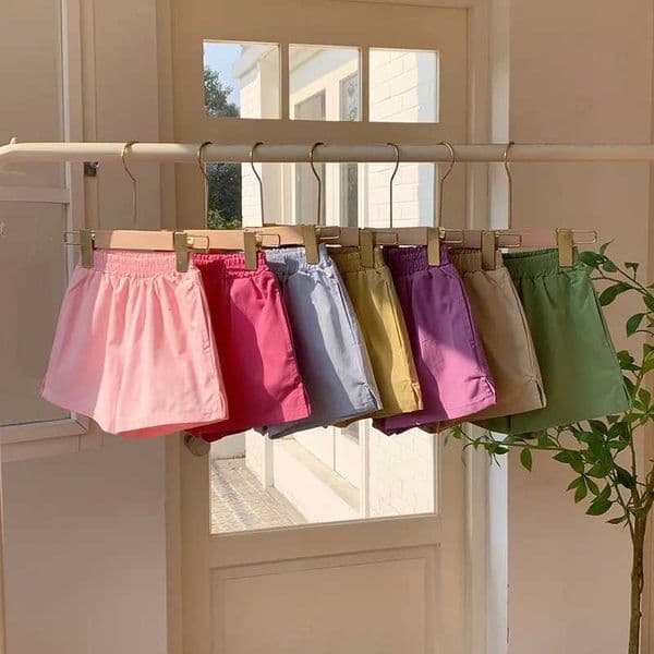 Summer Children Cotton Shorts Boys Solid Elastic Waist Beach Shorts For Girls Sports Pants Kids Outfits 1-6YT260508