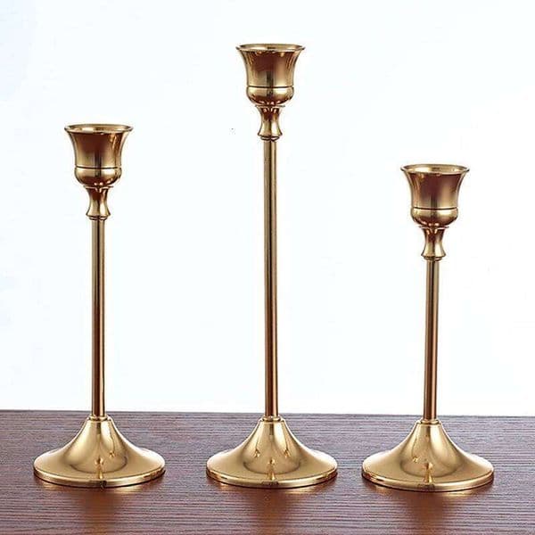 Holders Kit Brass Gold Set Wedding Table Decorative Candlestick Stand For Party Dinning 26Y0508