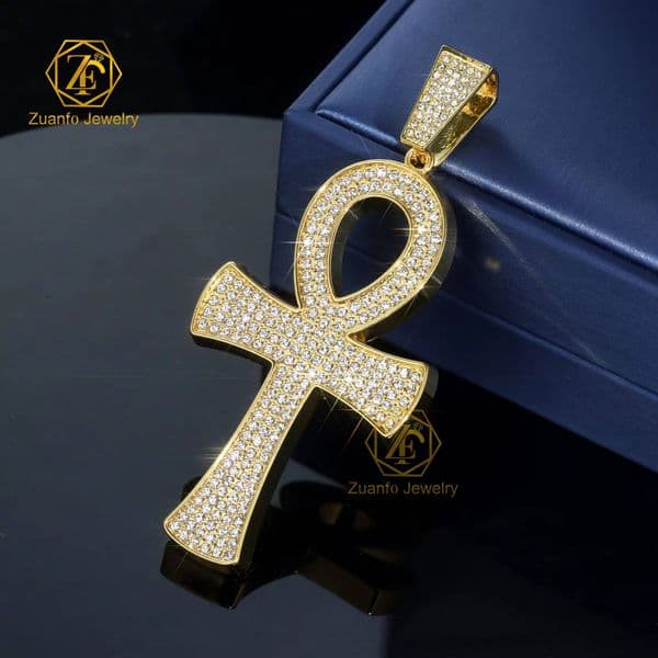 2026 Custom Lab Grown Diamond Pendant 925 Sterling Silver Rhodium Plated Cross Wedding Gold Main Necklace Children GRA Certified
