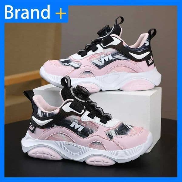 Childrens Sports Shoes Girls Daily Comfort New Lightweight Trendy Sports Tennis Shoes Soft Sole Anti Slip Casual Kids Sneakers L260508