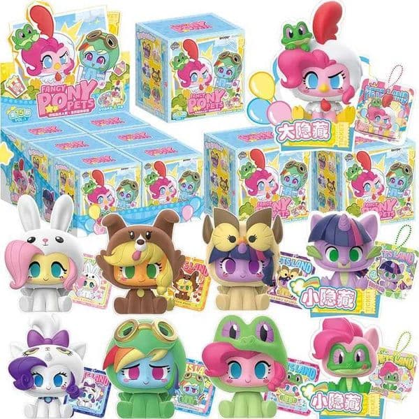 Kayou My Little Angel Rarity Gummy Rainbow Dash Tank Fancy Series Anime Figurine Assembly Toy Blind Box Birthday Gift L2605087P6L