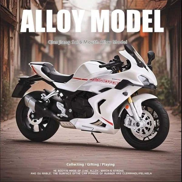112 Qianjiang Sai 600RS motorcycle model simulated sound and light exquisite desktop ornaments Christmas/birthday giftsL260508XXVW