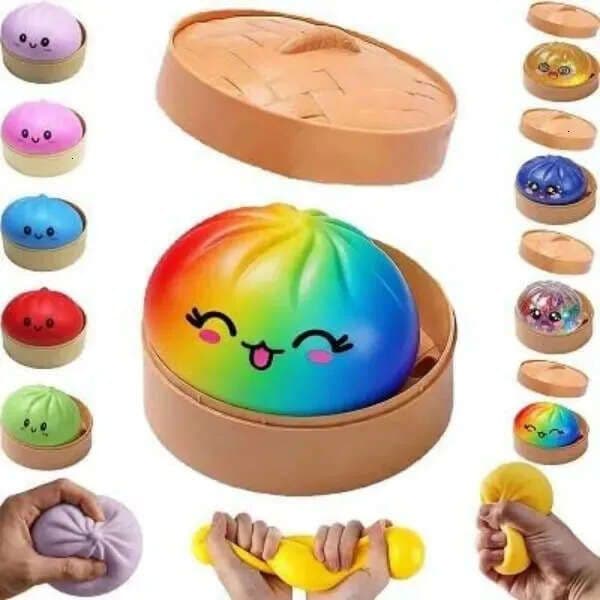 Dumpling Squishy Giant Glitter Dumpling Colorful Dumplings Balls Fidget Sensory ToySqueeze Dough Ball Stress Relife Y2605222