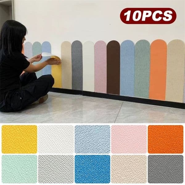 510PCS Self Adhesive Environmental Friendly AntiCollision Soft Package Wall Sticker Skirt Kids Room Surround Protection Board 260508
