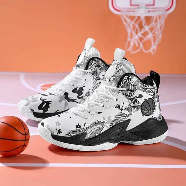 Fashion Basketball Shoes for Kids High-top Sneakers Children Casual Sports Shoes Ankle-protected Anti-slippery Gym Trainers Boys L260508VXZ7