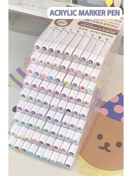 Languo 45-171 Colors Soft Brush Acrylic Marker Pen SetDIY Hand DrawnStudent Graffiti Paint Art Acrylic Paint Pens 260508