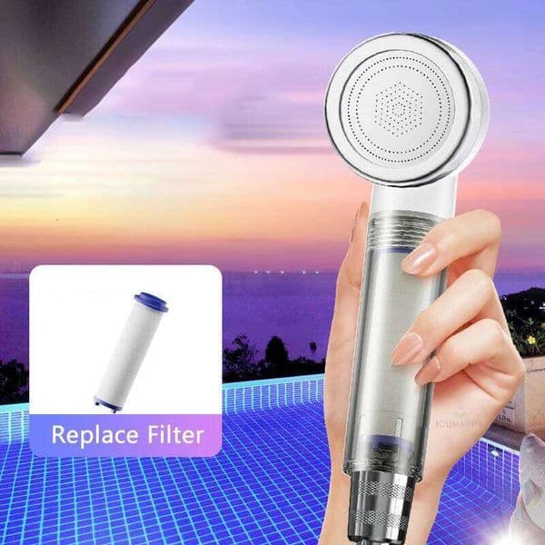 White High Pressure with Filters Handheld Portable Mini Shower Head Rainfall Spray Hotel Bathroom Accessories 26L0508